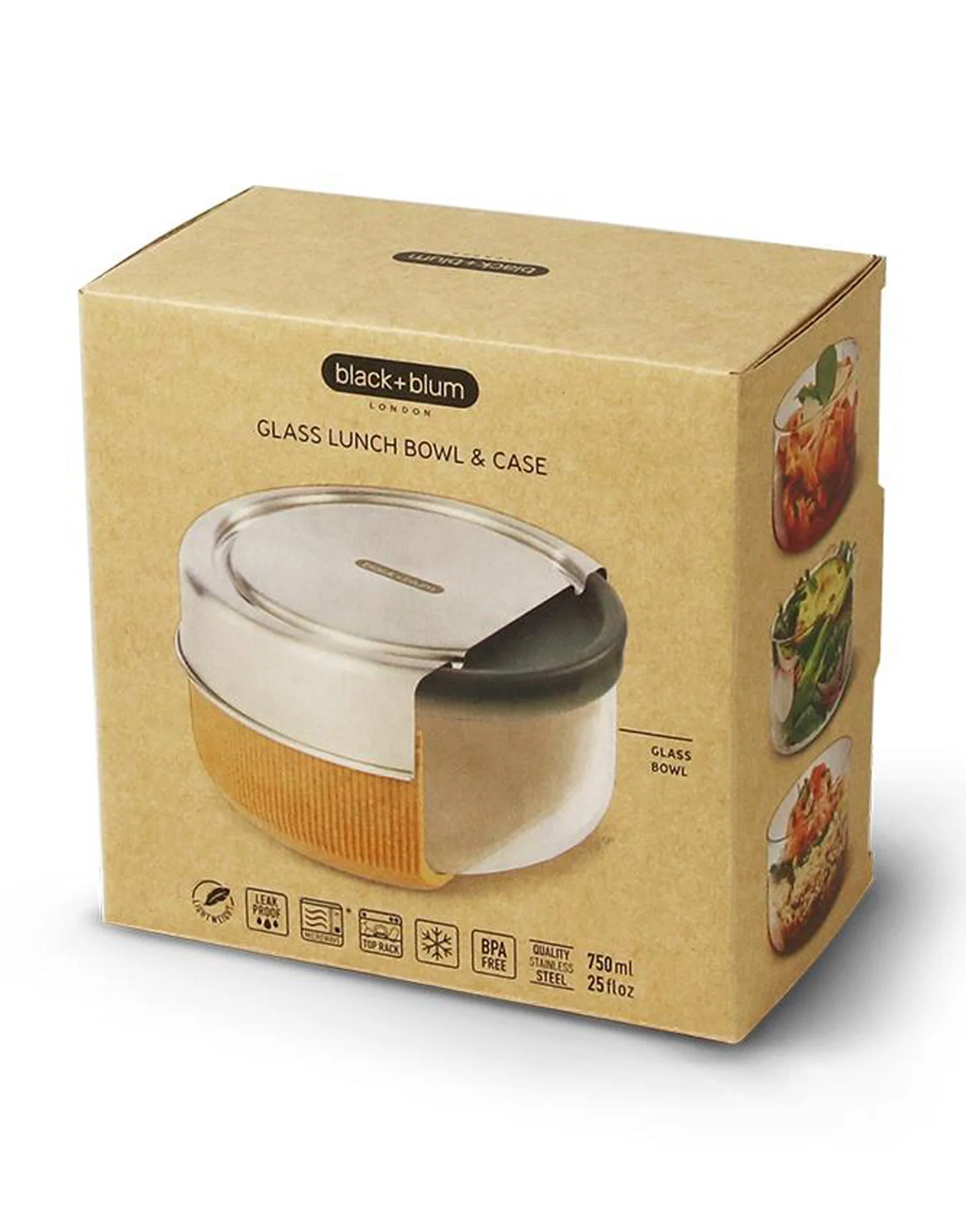 Black and Blum Glass Lunch Bowl - Image 6