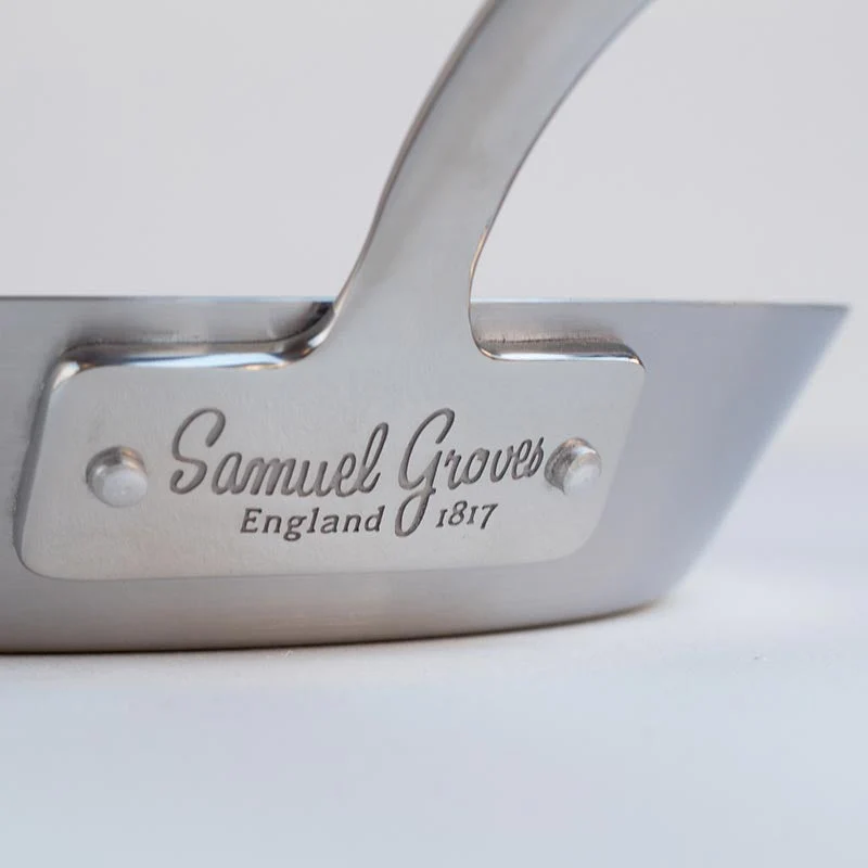Samuel Groves Stainless Steel Brushed Triply Frying Pan - Image 4
