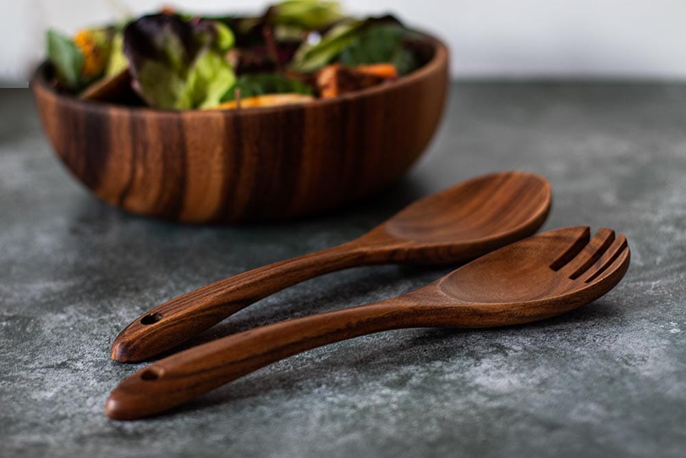 Season Acacia Salad Server Set - Image 3